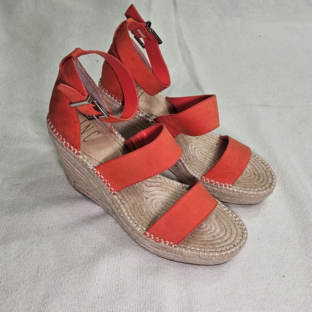 INC Womens Coral 1" Platform Side Catiana Round Toe Wedge Espadrille Shoes 8.5 M